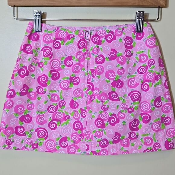 Vintage Lilly Pulitzer Girl's Pink Snails Skort Skirt Size 7 Tennis Preppy Y2K - Picture 7 of 9